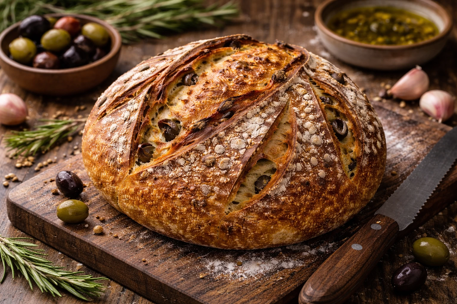 Olive Sourdough Bread 1.5Lbs