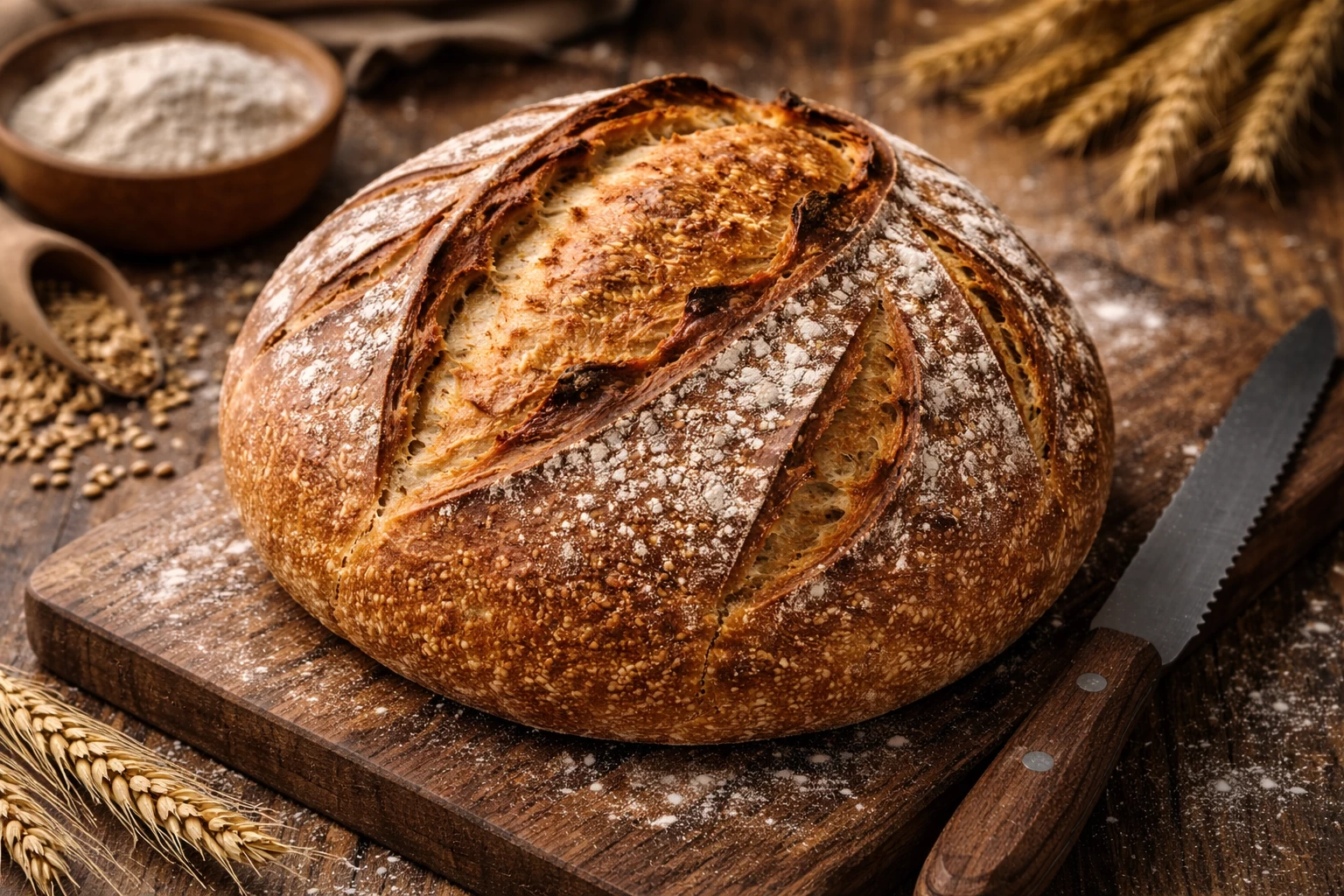 Whole Wheat Sourdough Bread 1.5Lbs